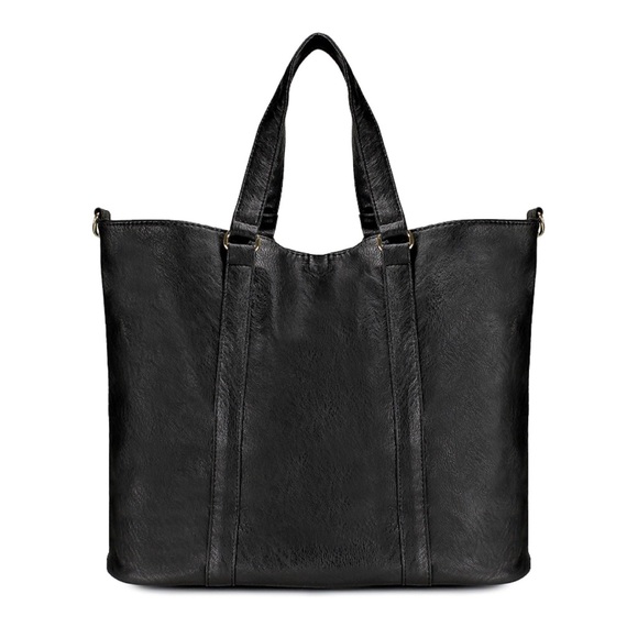 Large Studded Crossbody Tote Bag Black - Picture 3 of 7